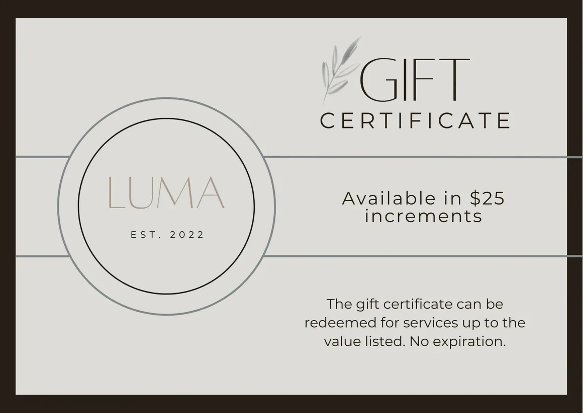 Gift Cards of LUMA Medical Aesthetics in Glenwood Springs, Co
